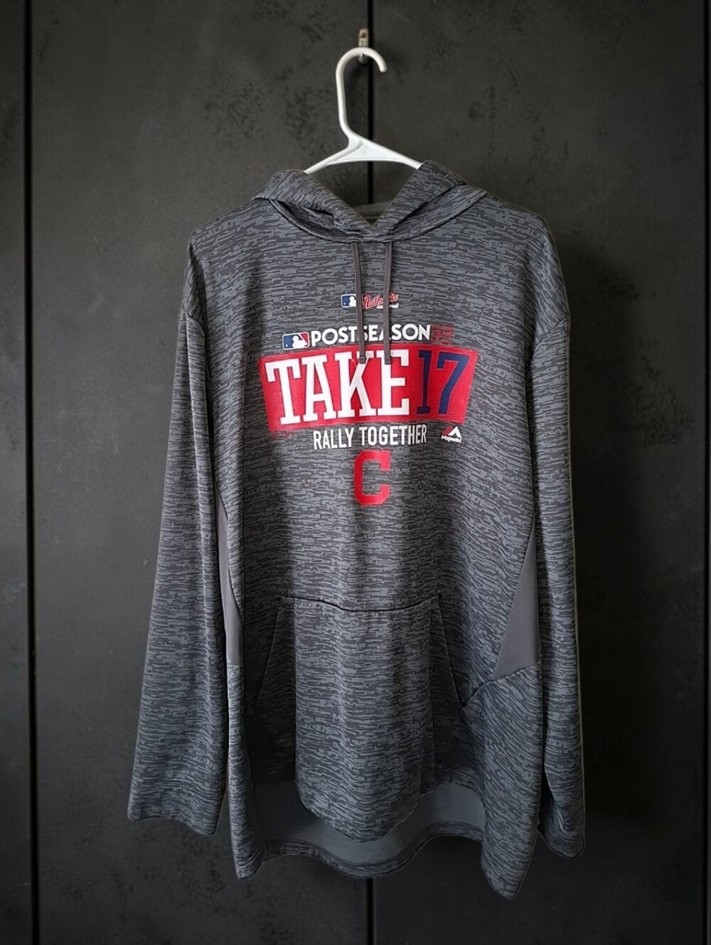 Majestic Gray Hooded Pullover with Red 'TAKE 17' Graphic